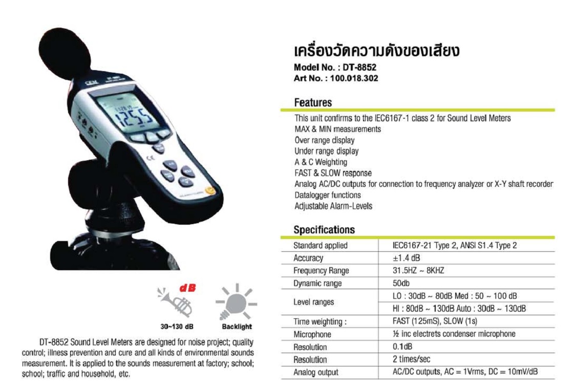 เครื่องวัดความดังของเสียง เครื่องวัดความดังของเสียง